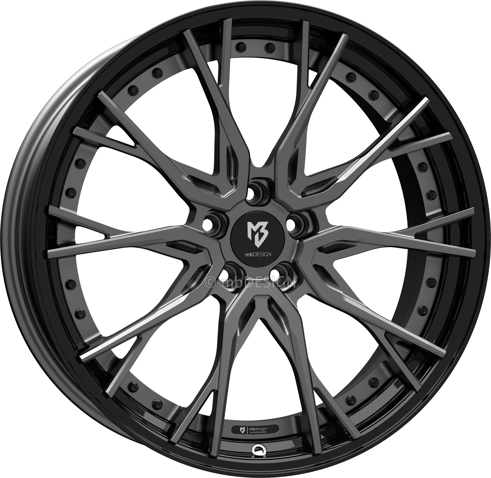 mbDESIGN KV3.2 21x9 ET28 5x120 Grau Matt/Schwarz Glänzend