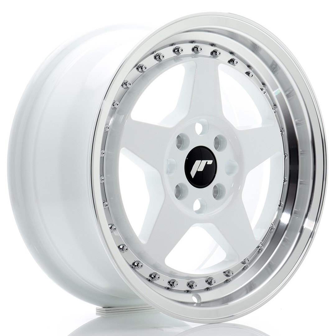 Japan Racing JR6 16x7 ET35 4x100 Blanc Bord Poli