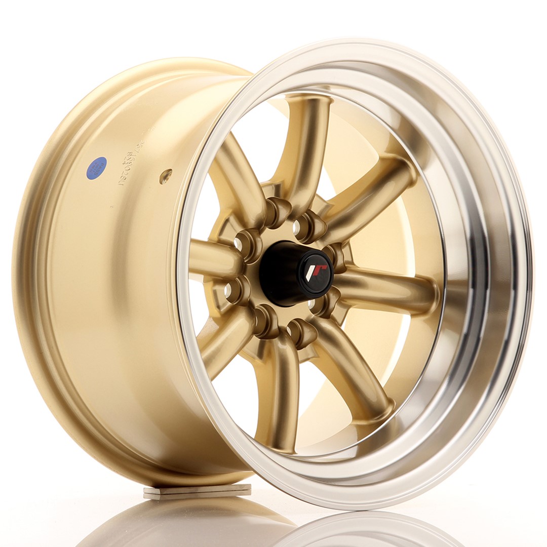 Japan Racing JR19 15x9 ET-13 4x100/114.3 Oro con bordo lavorato