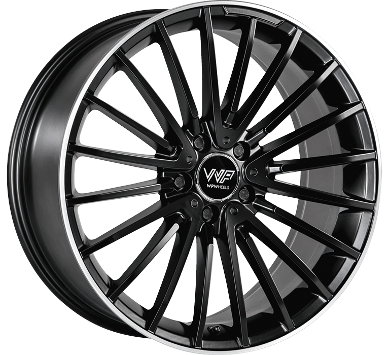 WP Wheels 457 19x8.5 ET38 5x112 Matt Black Rim Polished