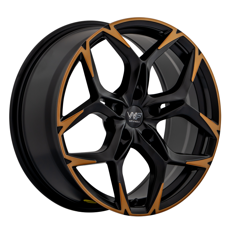WP Wheels 544 19x8.5 ET38 5x112 Matt-Schwarz Bronze-Randpoliert