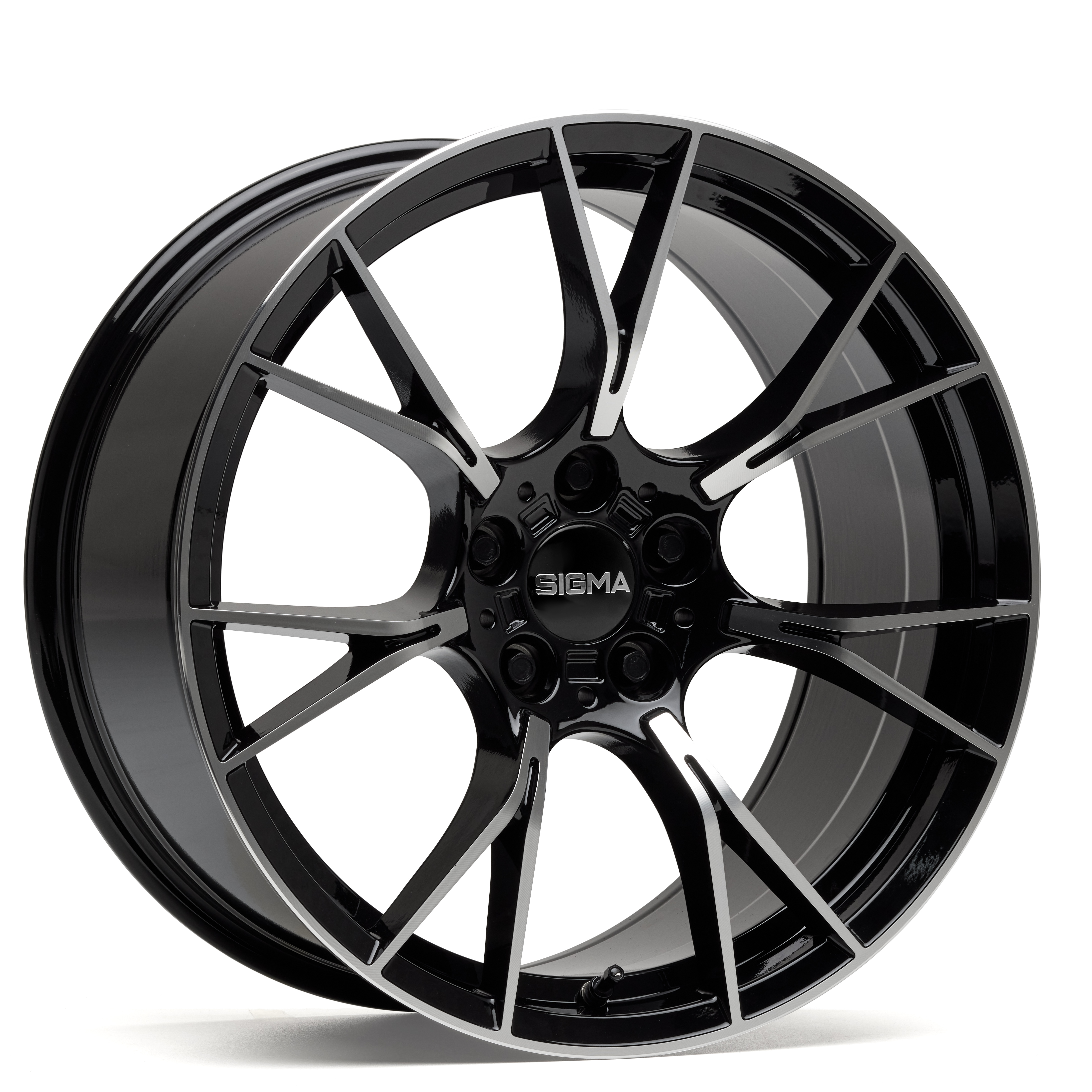 Sigma 801 19x9.5 ET40 5x120 Black Machined Face