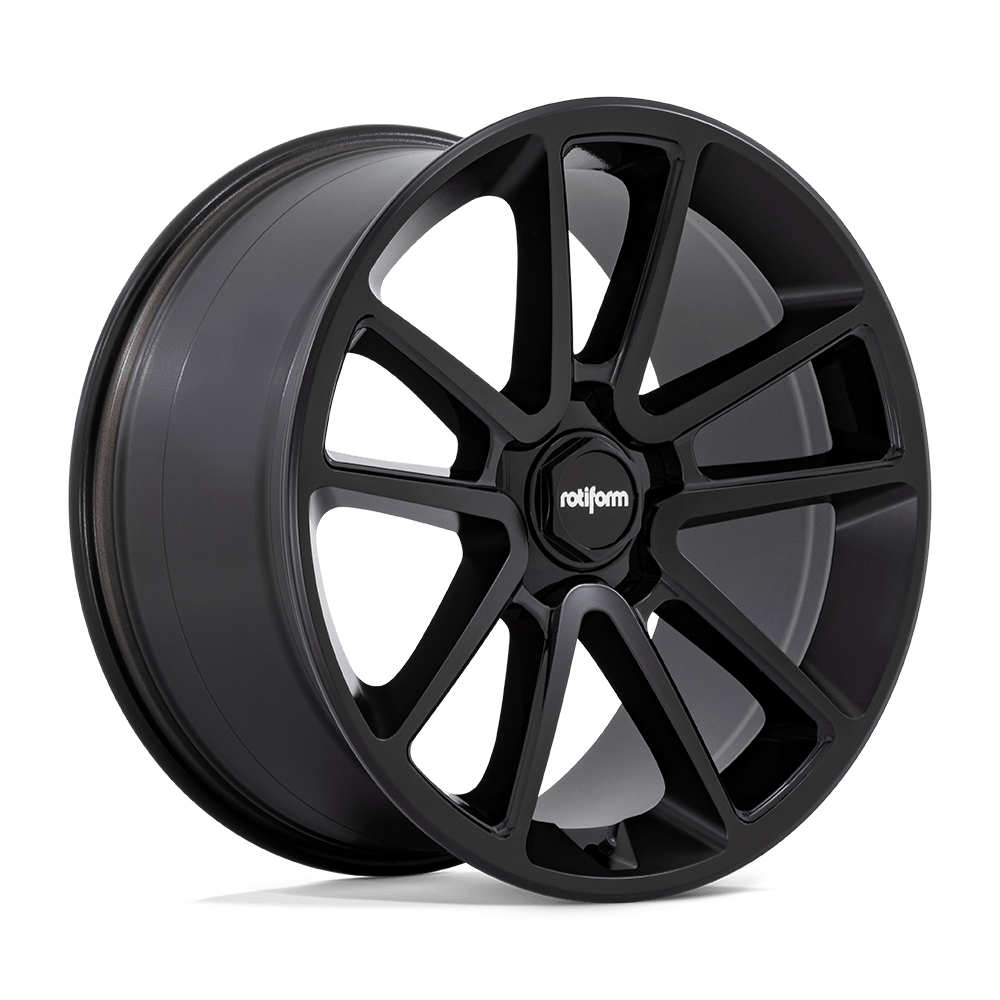 Rotiform BTL 21x10.5 ET38 5x112 Noir Mat Avec Capuchon Noir Et Détails de Rayons Intérieurs
