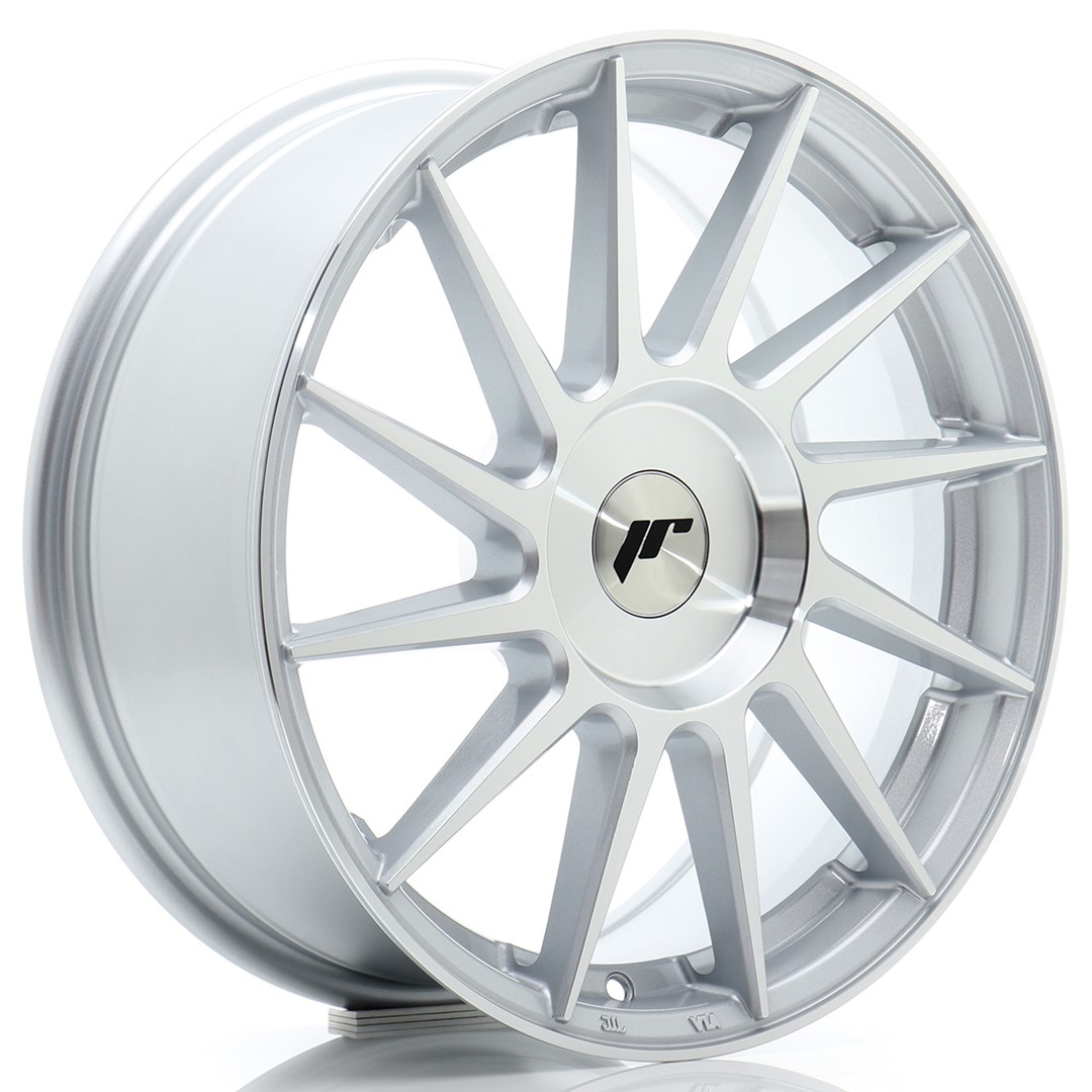 Japan Racing JR22 17x8 ET20-45 Argent Face Usinée (ET et entraxe sélectionnables librement)
