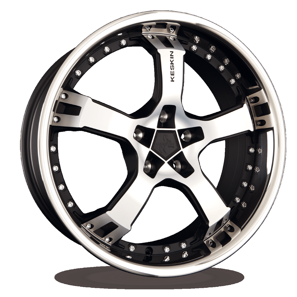 Keskin KT10 19x9.5 ET25 5x100 Matt Black Front Polish Sl