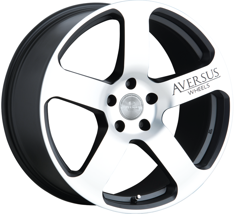 Aversus VEGAS 22x10 ET38 5x112 Matt Black Front Polished