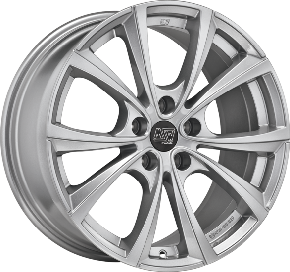 MSW 27T 19x8.5 ET35 5x114.3 Full Silver