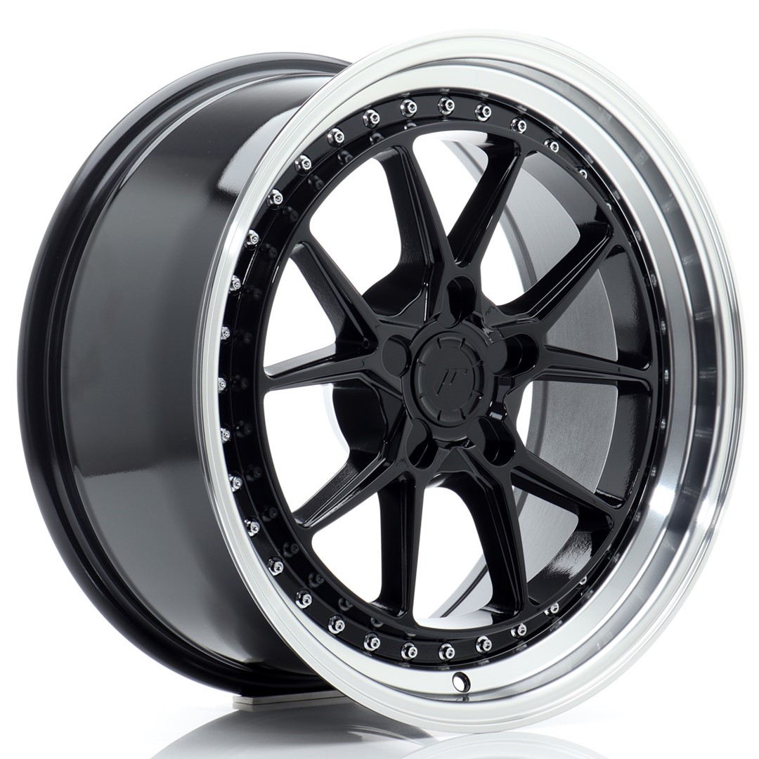 Japan Racing JR39 18x8.5 ET15-35 Blank (5H) Nero Lucido con Bordo Lavorato