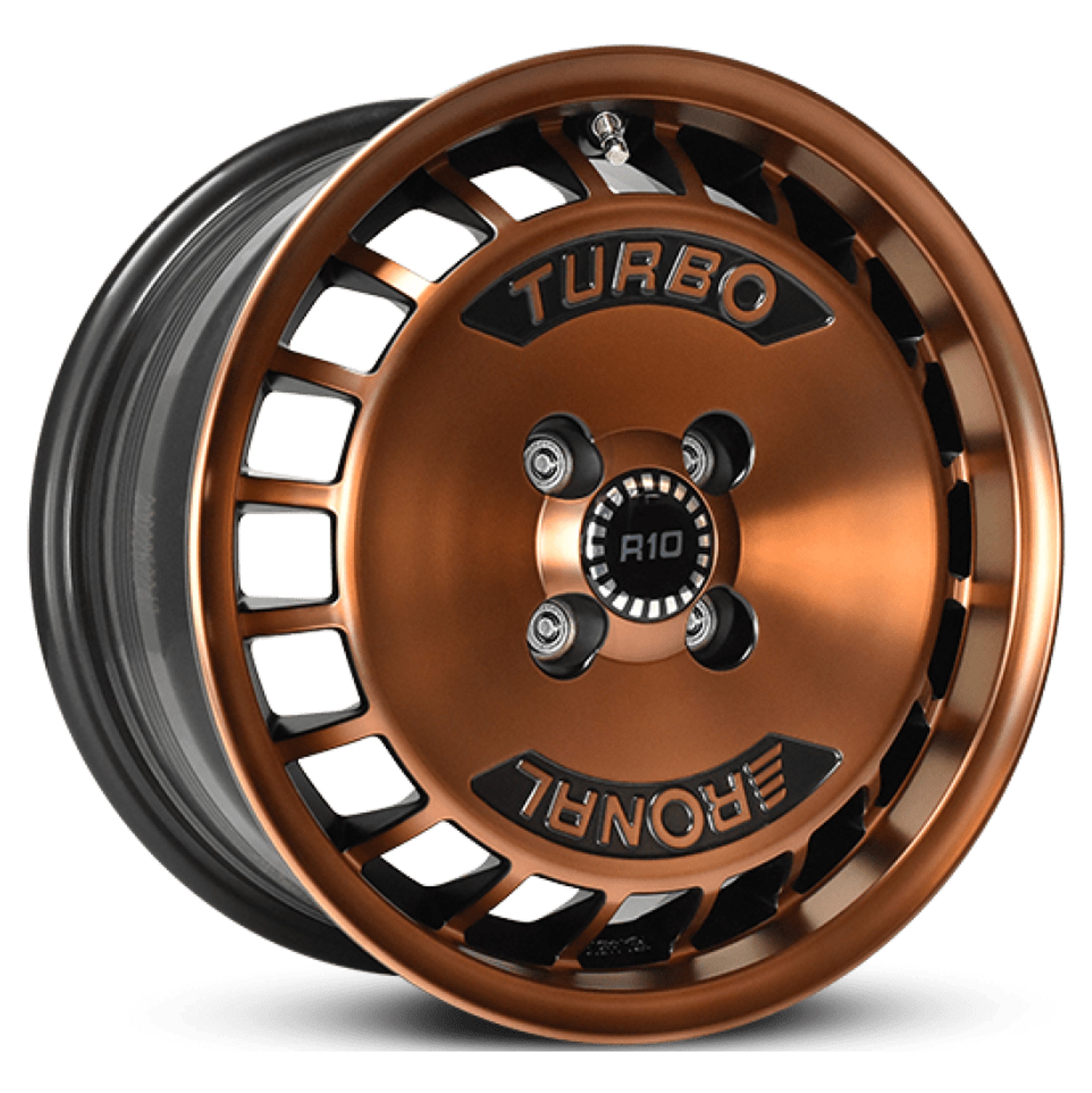 RONAL R10 TURBO  15X7.0 ET28 4X100 COPPER MATT-FRONT DIAMOND CUT