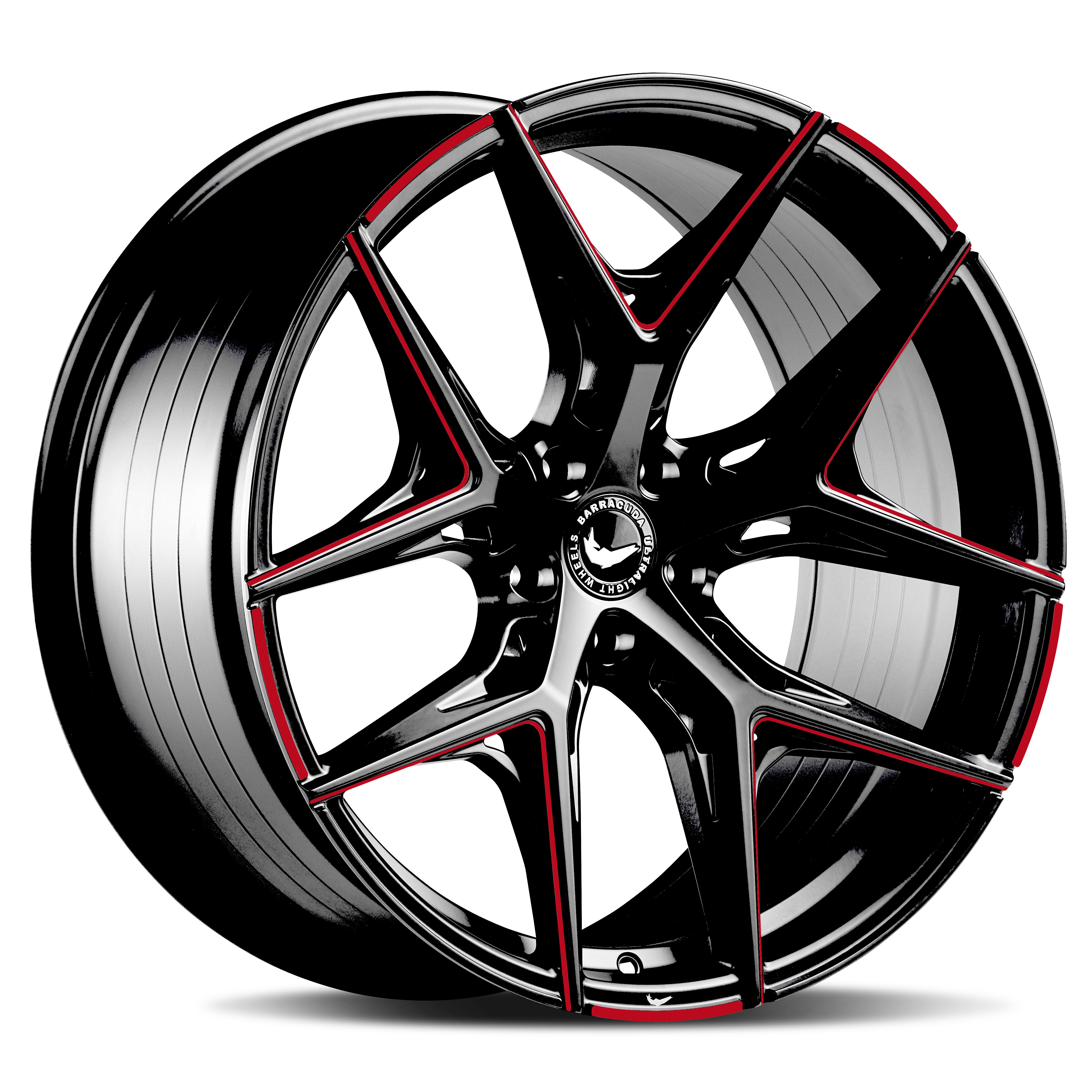 Barracuda RAZZER 19x8.5 ET43 5x112 Mattblack Gefräst Red Flashcolor