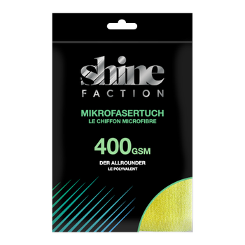 Shine Faction Mikrofasertuch, Gelb, 40 x 40 cm, 1 Stk.