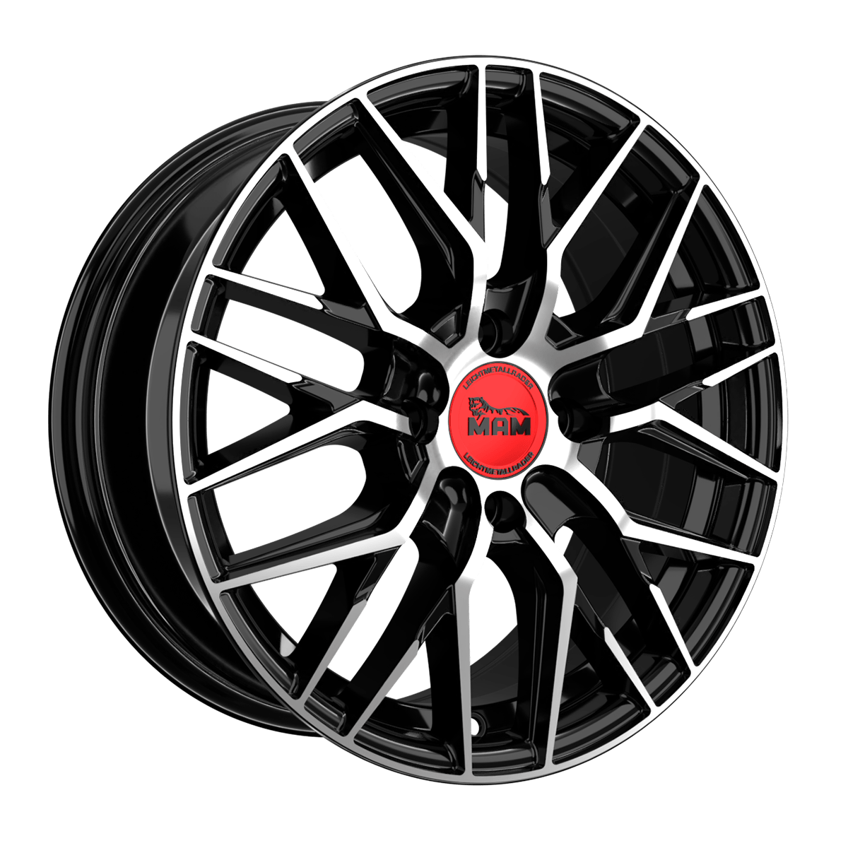 MAM Felgen RS4 16x7 ET35 4x108 Black Front Polish