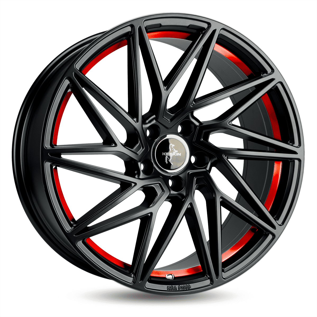 Keskin KT20 19x8.5 ET30 5x112 Matt Black Red Inside