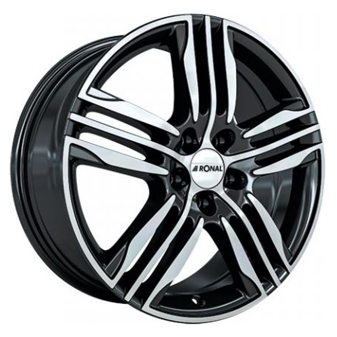 Ronal R57 19x7.5 ET52 5x120 Schwarz Frontpoliert