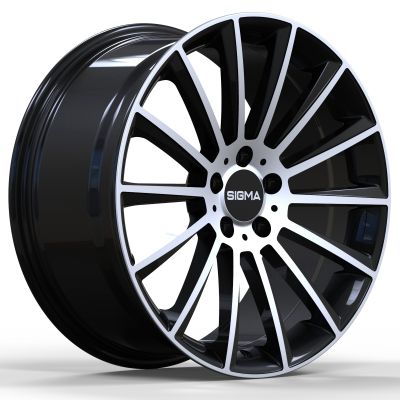 Sigma 466 20x9.5 ET45 5x112 Black Machined Face