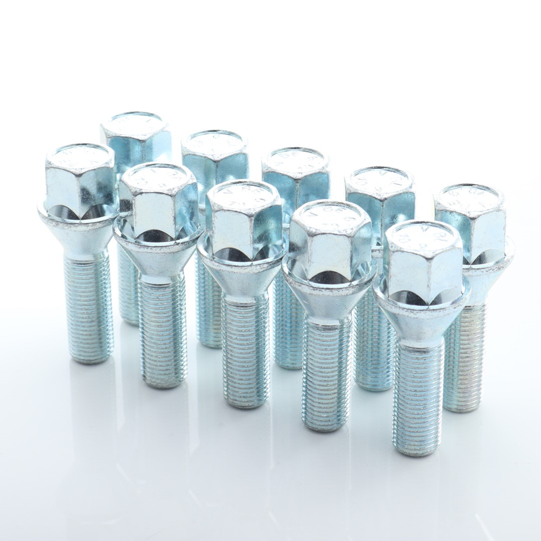 Radschrauben silber Set 10Stk. 50mm 12x1.5 HEX 17 1