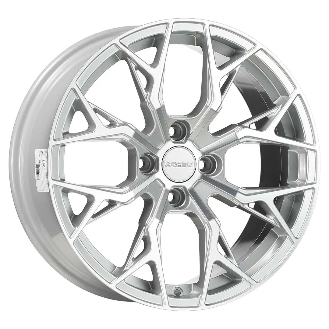 Arceo M01 17x7.5 ET35 4x100 Silver Diamond