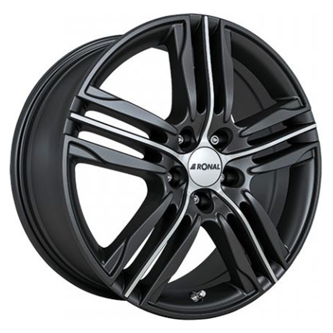 Ronal R57 19x7.5 ET55 5x108 Mattschwarz Frontpoliert