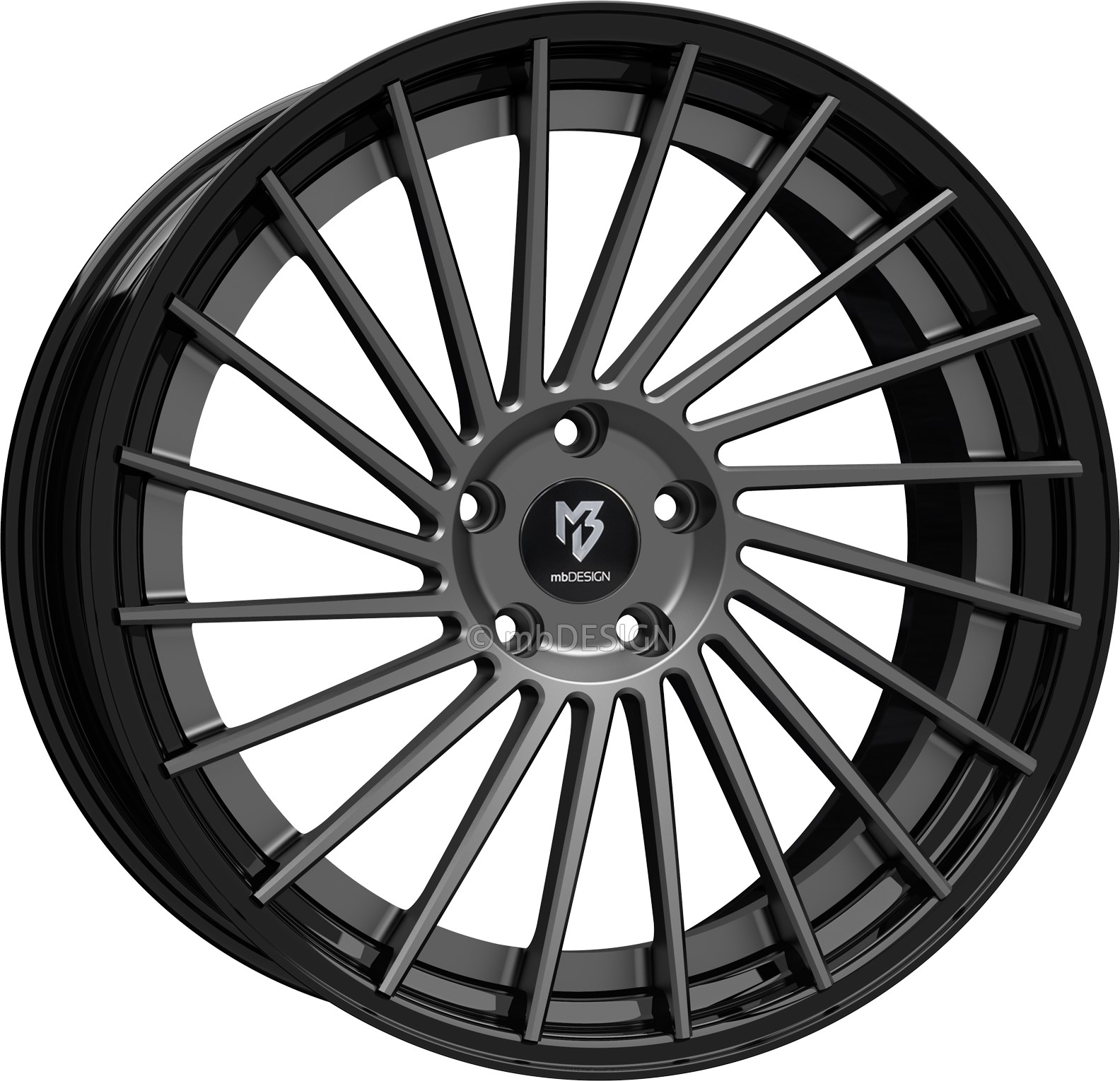 mbDESIGN VR3.2 20x10.5 ET45 5x120 Matt Grey/Gloss Black