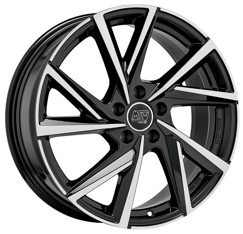 MSW 80-5 18x6.5 ET32 5x114.3 Nero Lucido Full Polish