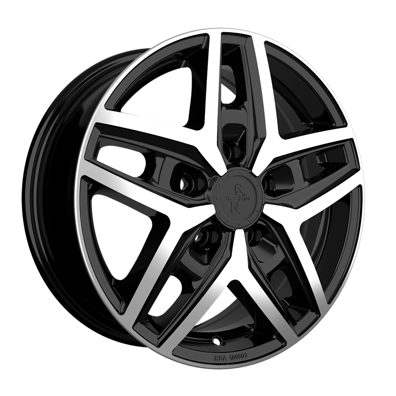 Keskin KT C1-5L 16x6.5 ET50.9 5x120 Nero Lucidato Fronte