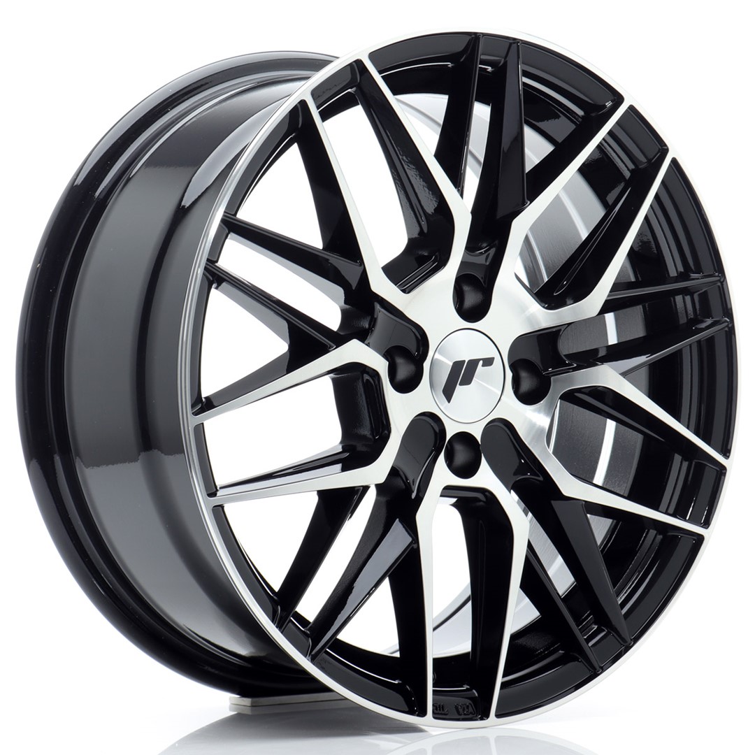 Japan Racing JR28 16x7 ET40 4x100 Gloss Black Machined Face
