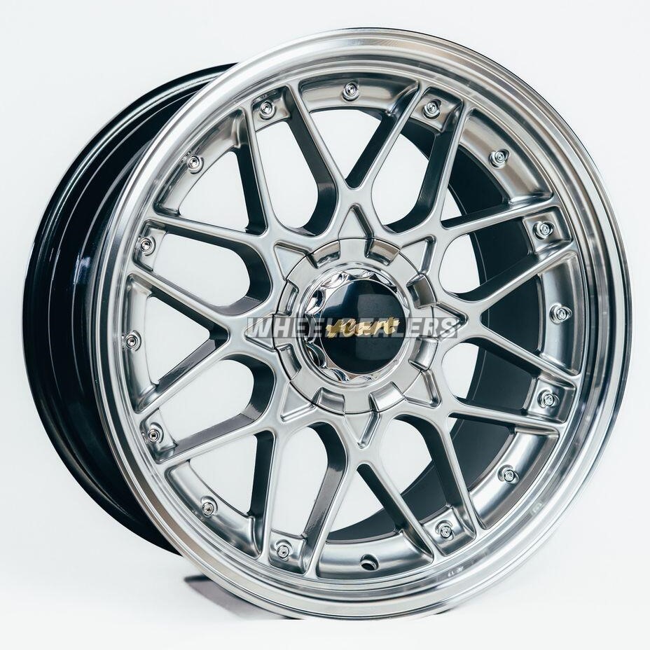 Hart HR83 18x9 ET35 5x112/114.3 Hyper Black And Diamond Cut Lip