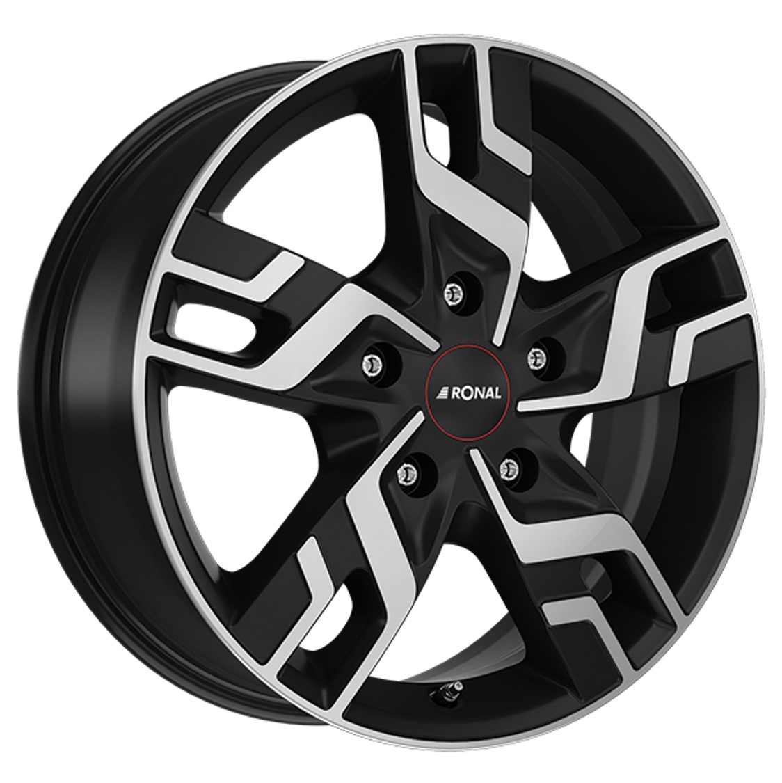 Ronal R64 16x6.5 ET50 5x114.3 Jetblack Matt Frontpoliert