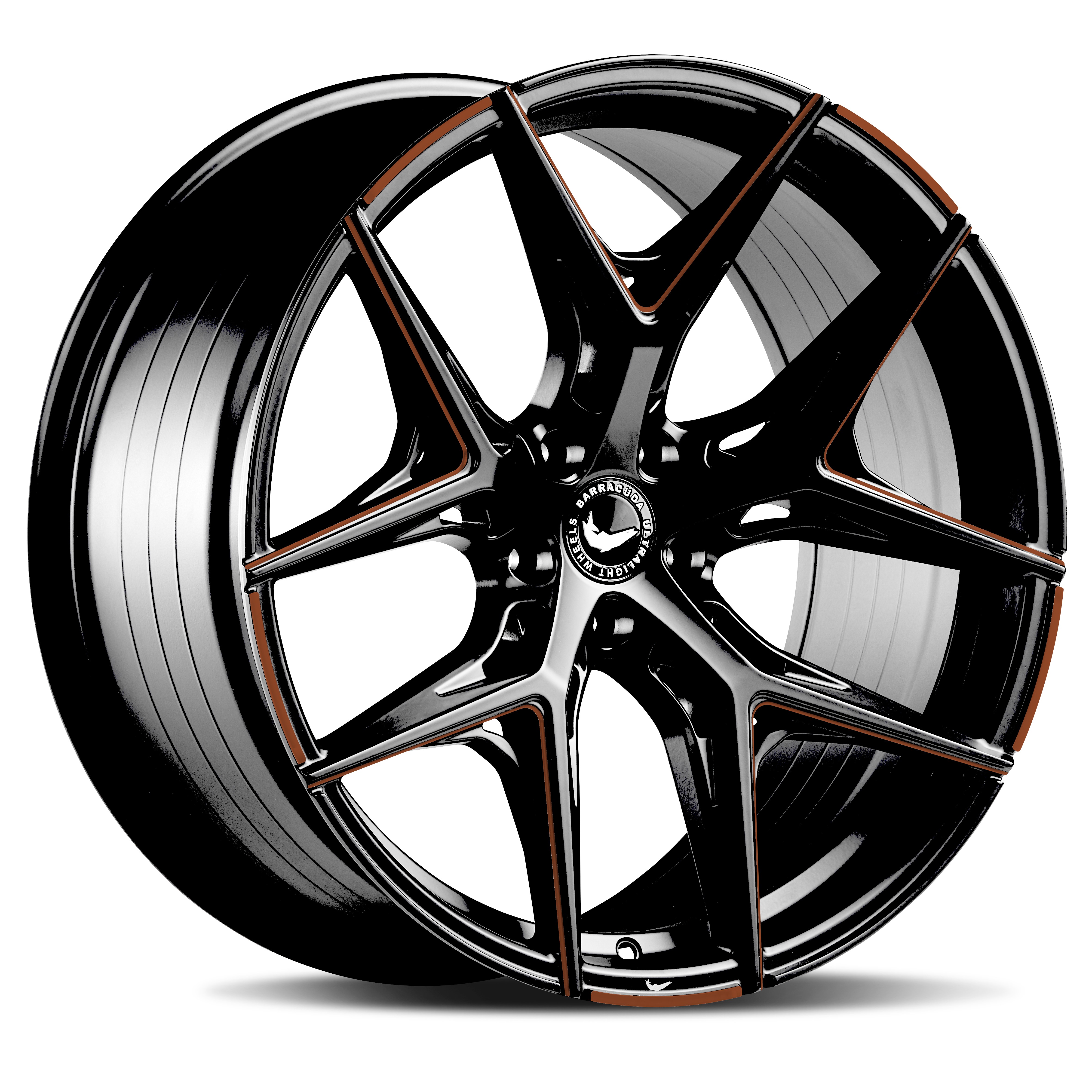 Barracuda RAZZER 19x8.5 ET42 5x120 Mattblack Gefräst Copper Flashcolor