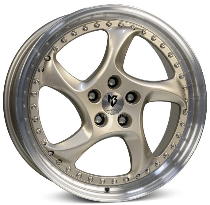 mbDESIGN TURBO S 19x9 ET42 5x108 Champagner Glänzend Poliert