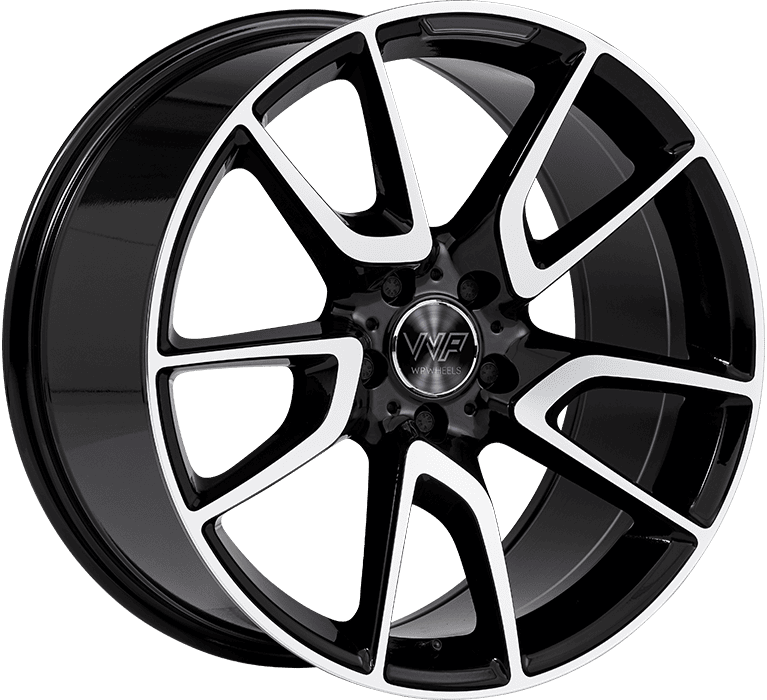 WP Wheels 733 in Glanz Schwarz Frontpoliert Farbe