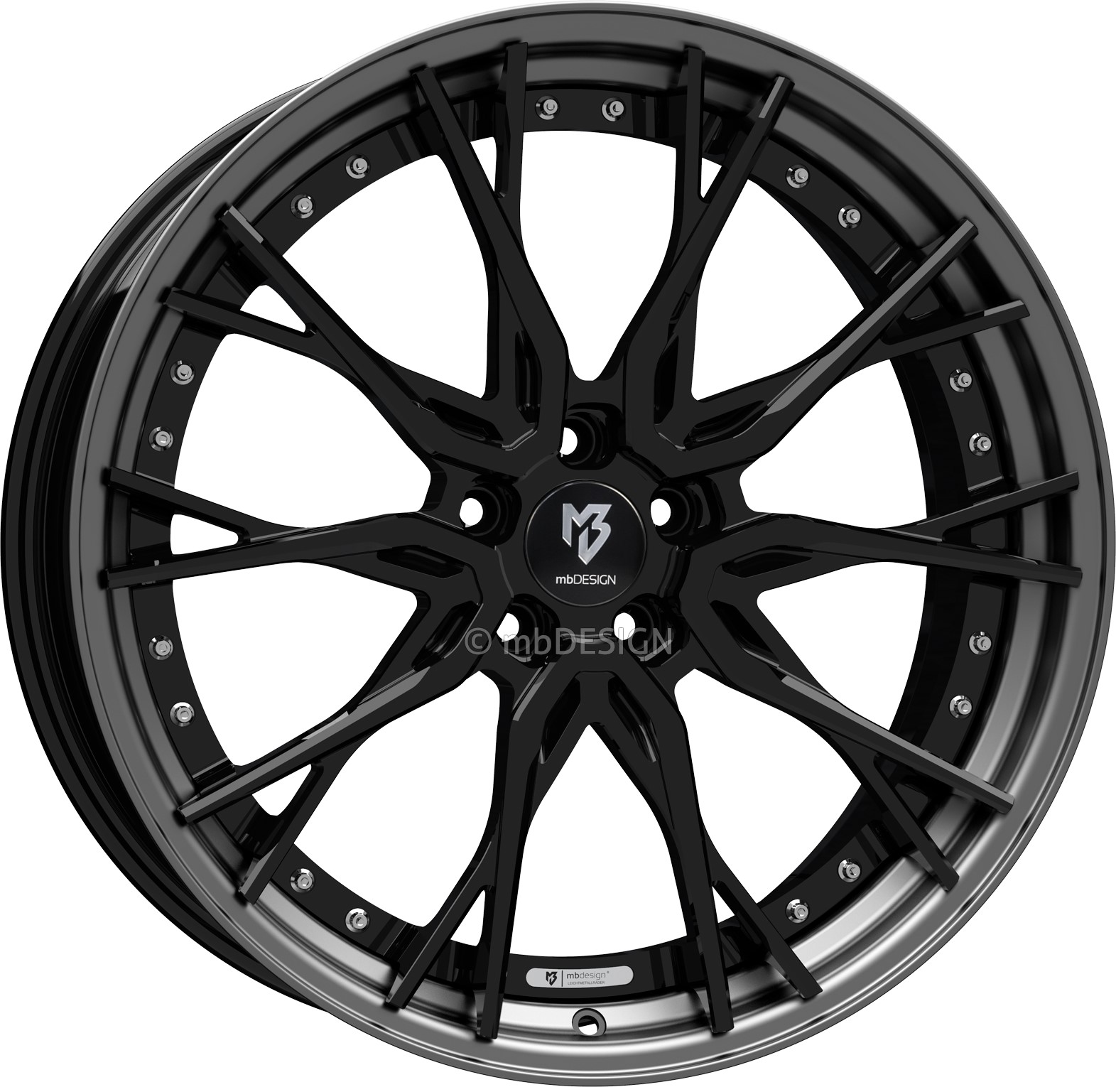 mbDESIGN KV3.2 21x9 ET28 5x120 Schwarz Glänzend/Grau Matt