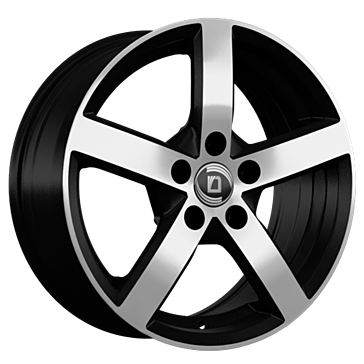 Diewe Wheels EROS 16x6.5 ET40 5x100 Black Matt Full Pol.