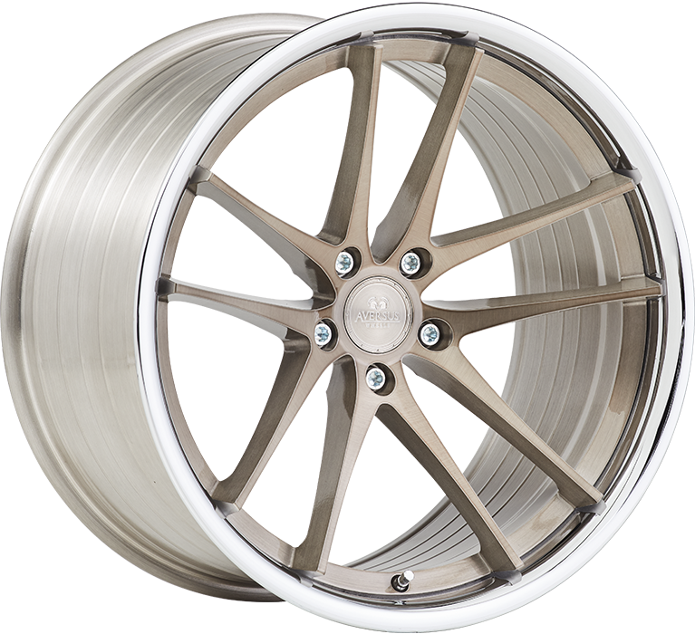 Aversus PATRIOT 20x10.5 ET27 5x112 Bronze Gebürstet, Inox-Lippe