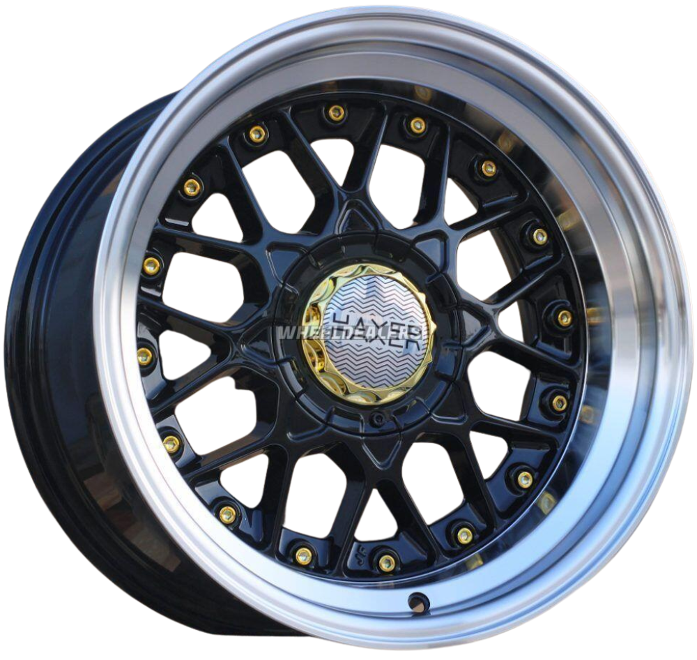 Haxer HX025 17x8 ET30 10x112/120 Black+Polished Lip