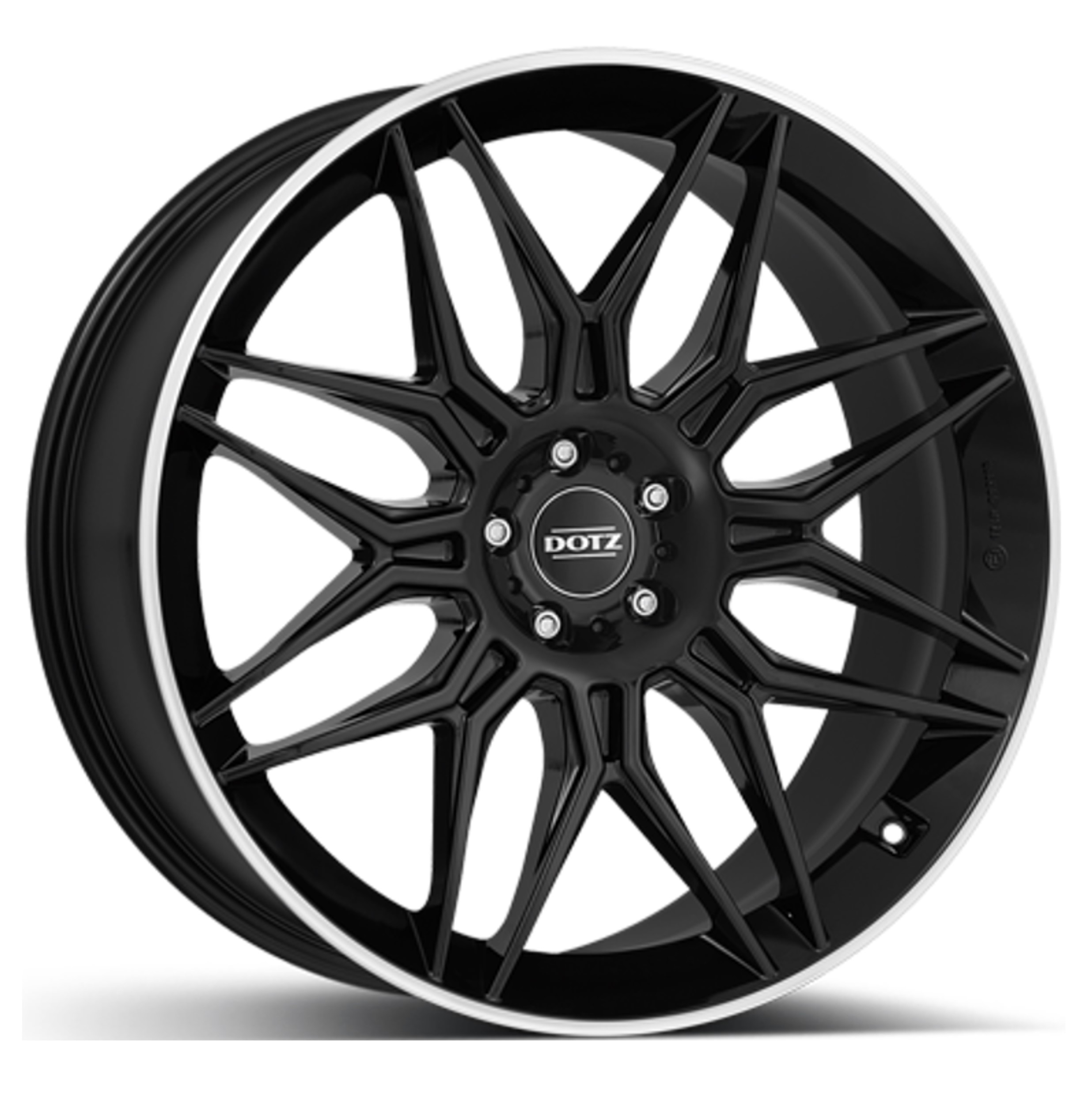 Dotz LONGBEACH DARK 21x10.5 ET43 5x112 Black Polished Lip