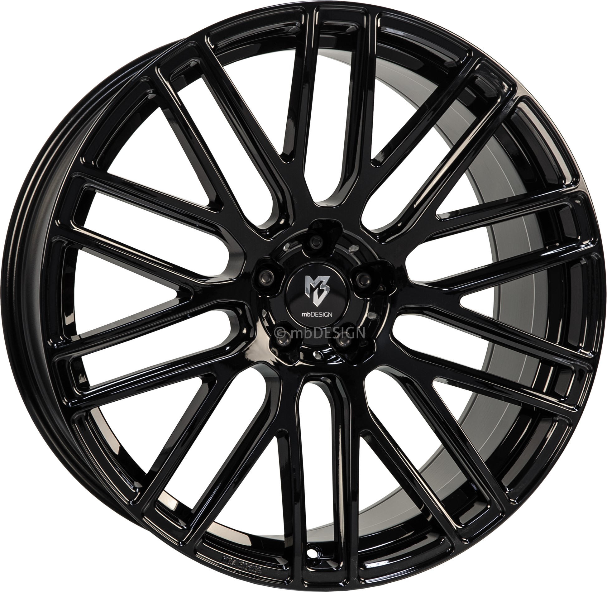 mbDESIGN KV4 22x8.5 ET40 5x112 Schwarz Glänzend