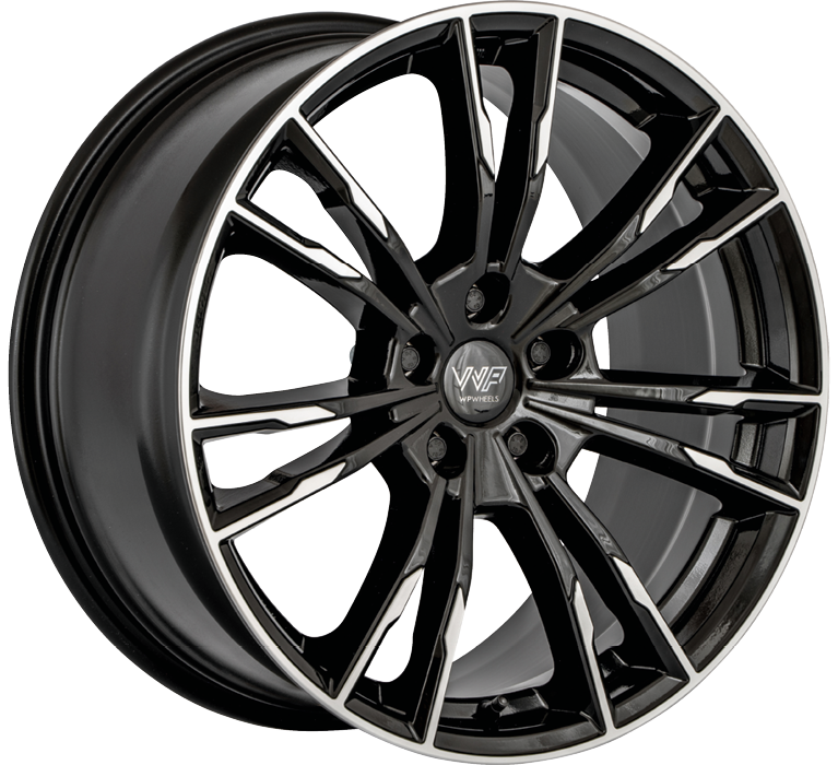 WP Wheels 055 18x8 ET30 5X112 Glanz-Schwarz Frontpoliert