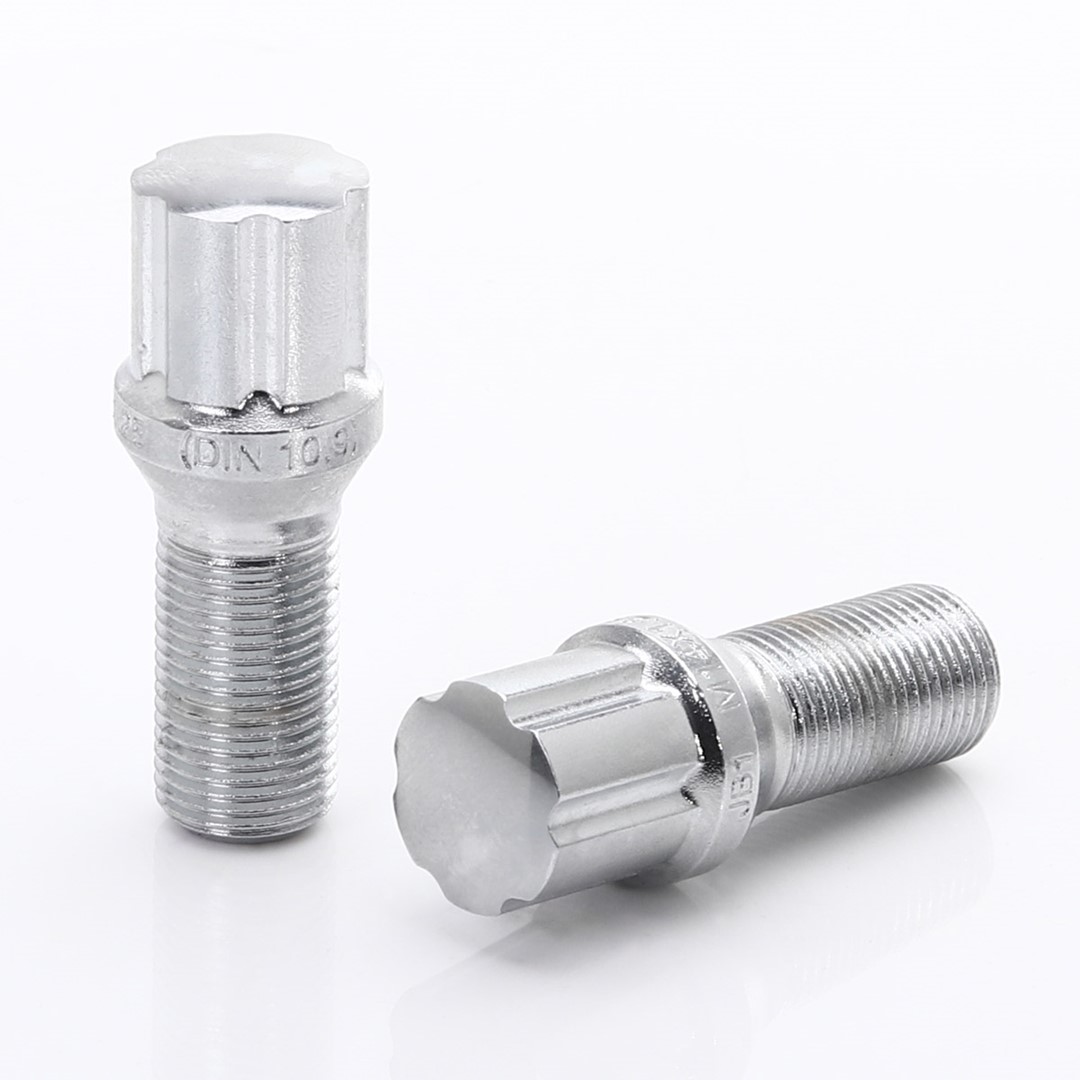 Vis de roue chromées Set 20pcs. 27mm 14x1.25 Étoile + Clé