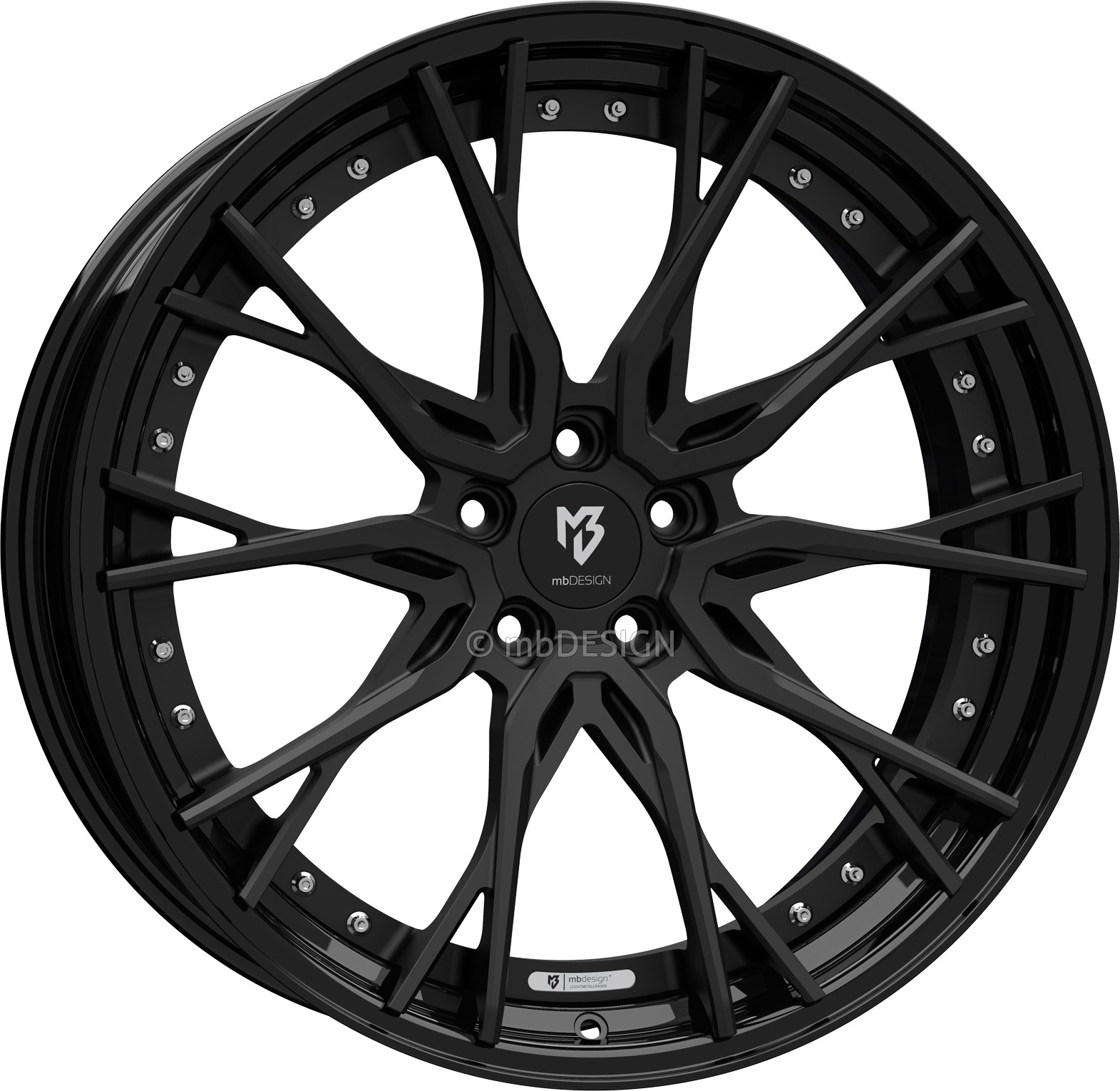 mbDESIGN KV3.2 21x10.5 ET18 5x112 Noir Mat/Noir Brillant