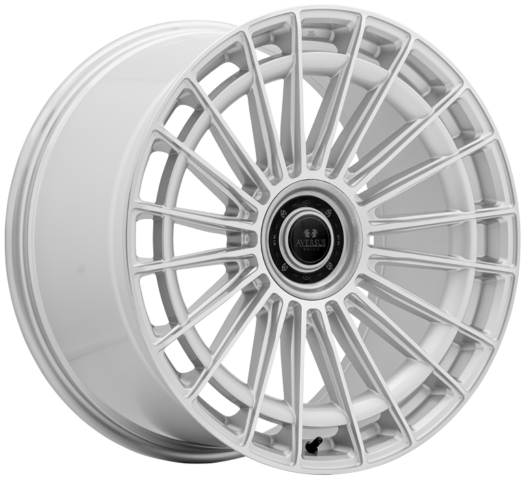 Aversus IKON 20x8.5 ET43 5x112 Glanz-Silber Frontpoliert