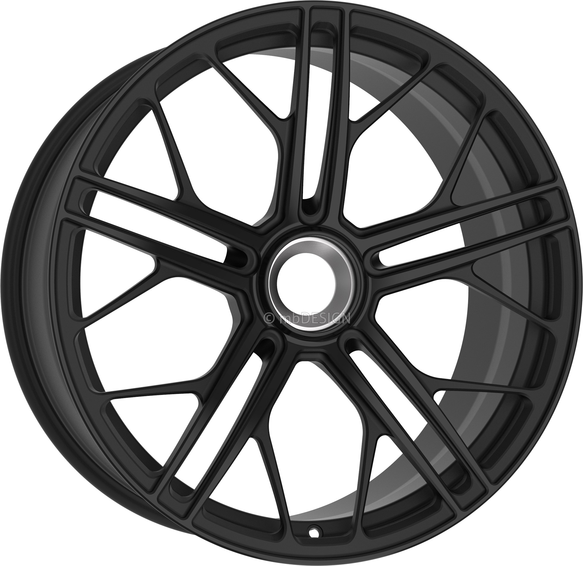 mbDESIGN SF1 21x9.5 ET40 Fixation centrale Noir Mat