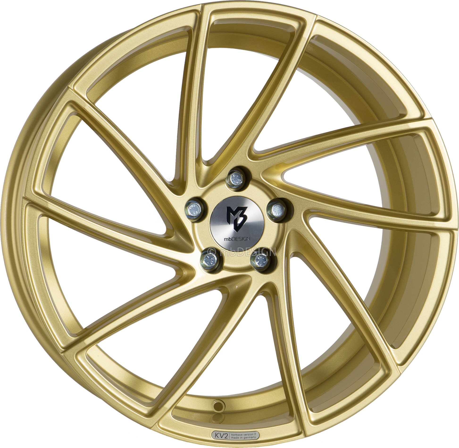 mbDESIGN KV2 20x8.5 ET40 5x115 Gold Glänzend