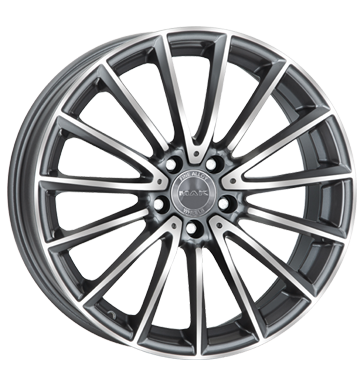 MAK KOMET 20x8.5 ET51 5x112 Gris Métal Brossé Poli