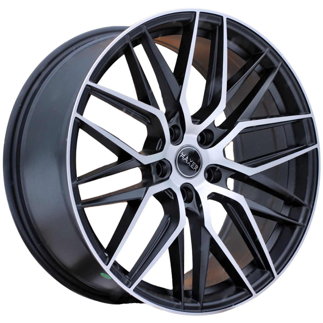 Haxer HX035 19x8.5 ET40 5x114.3 Black Polished Half Matt