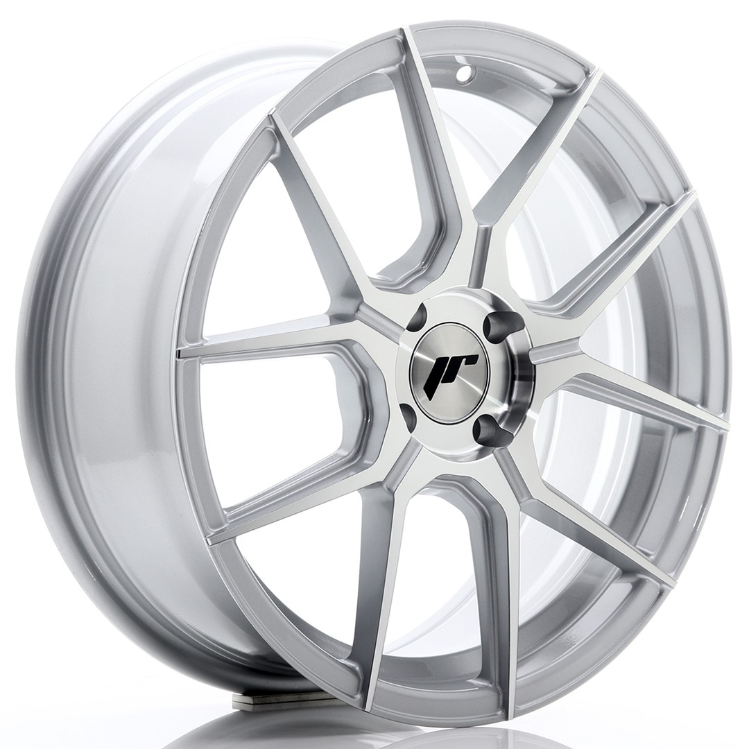 Japan Racing JR30 17x7 ET40 4x100 Silver Machined Face