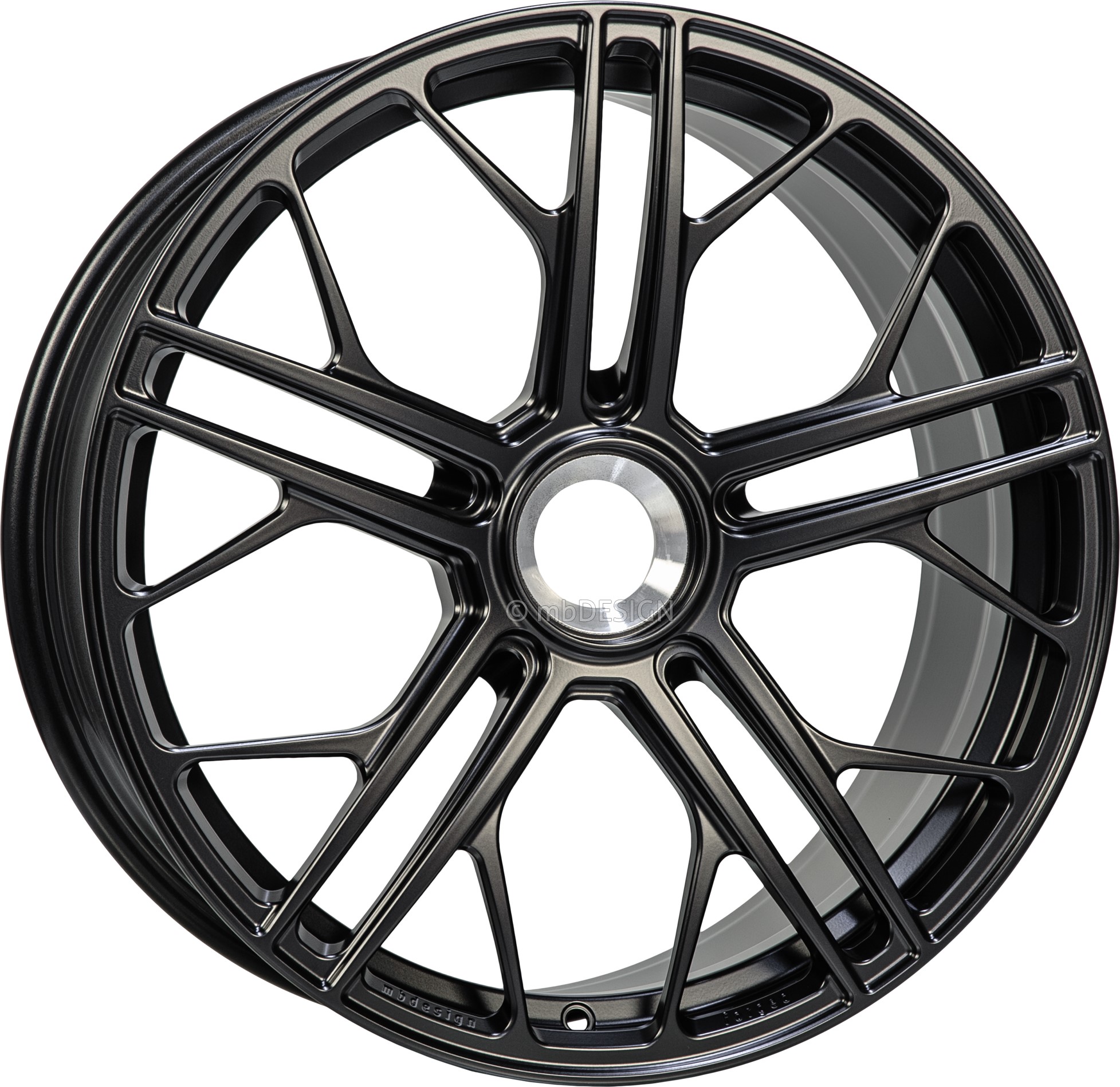 mbDESIGN SF1 20x8.5 ET53 Zentralverschluss Schwarz Seidenmatt