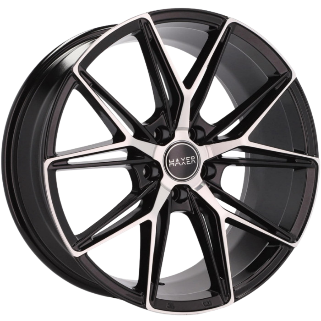 Haxer HX043 19x8.5 ET40 5x108 Black Polished Half Matt