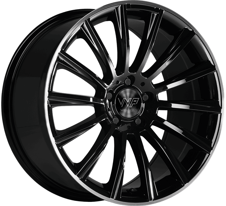 WP Wheels 990 in Glanz Schwarz Randpoliert Farbe