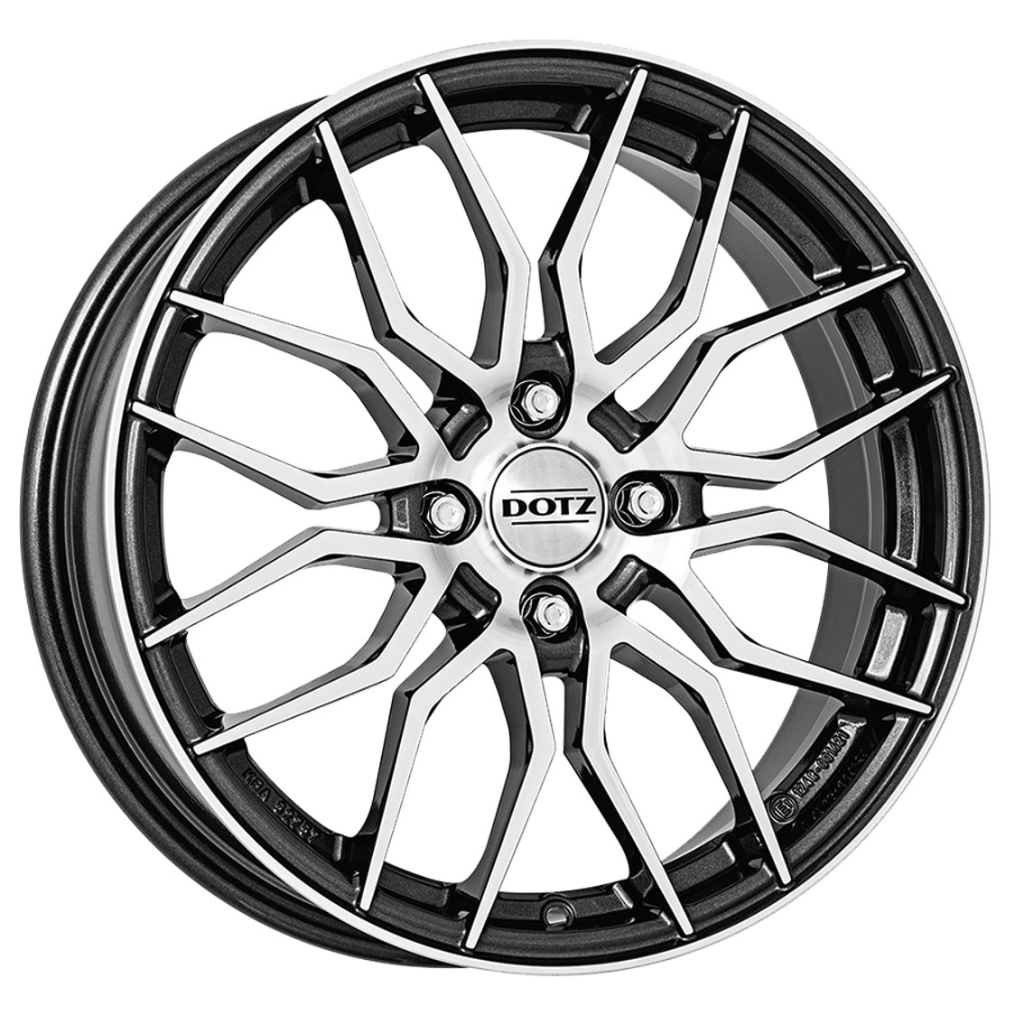 Dotz LIMEROCK DARK 16X6.5 ET47.5 4X108 GUNMETAL/POLISHED